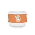 Niño Orange & White Playful Cat Latte Mug — 25oz Ceramic Coffee Cup