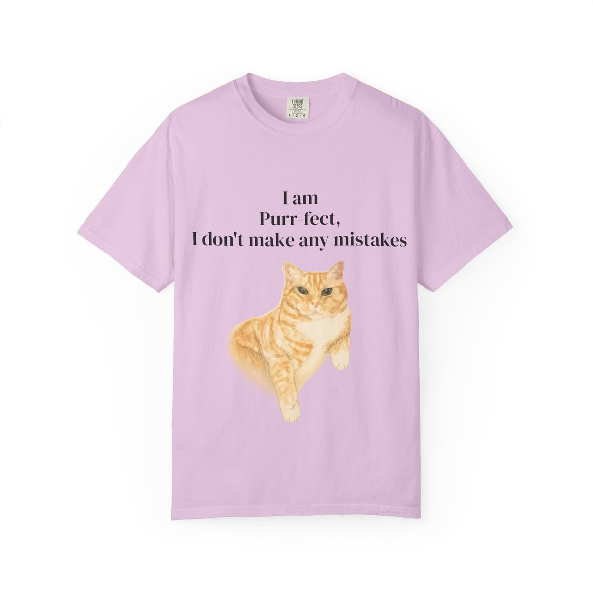 Wesley "I Am Purr-fect" T-Shirt — Orange Tabby Cat Graphic Tee