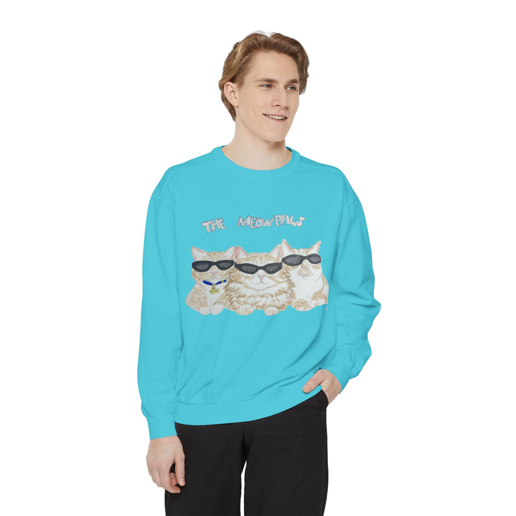 The Meowtles Cat Crewneck Sweatshirt — Cute Sunglasses Kitten Pullover