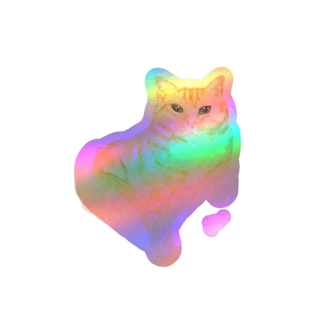 Wesley the Orange Tabby — Hand-Painted Watercolor Cat Vinyl Sticker