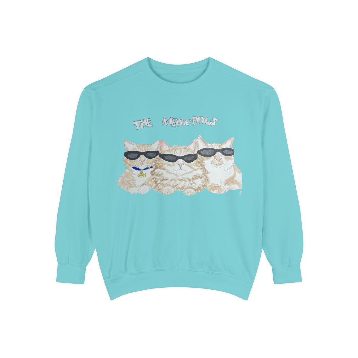 The Meowtles Cat Crewneck Sweatshirt — Cute Sunglasses Kitten Pullover