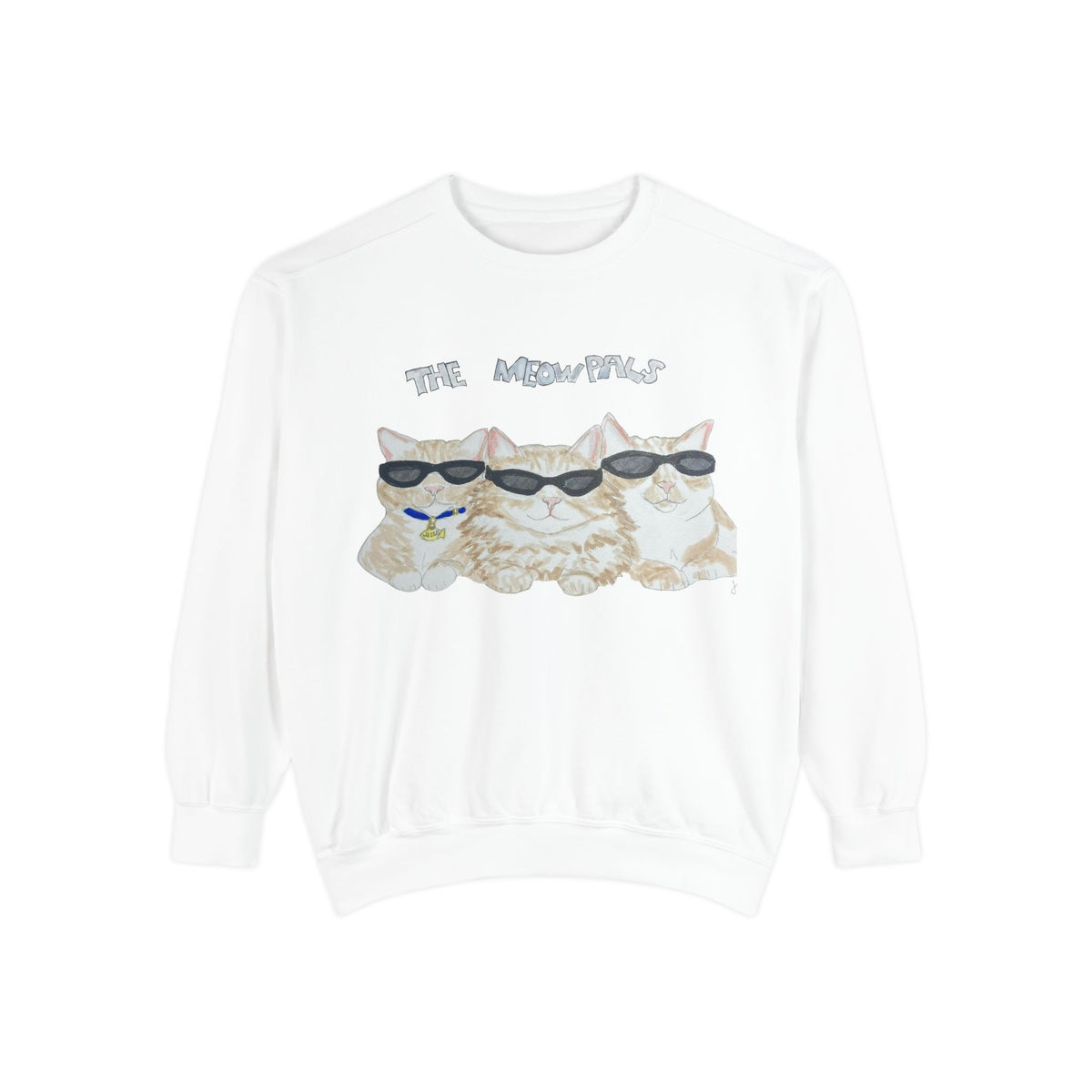 The Meowtles Cat Crewneck Sweatshirt — Cute Sunglasses Kitten Pullover