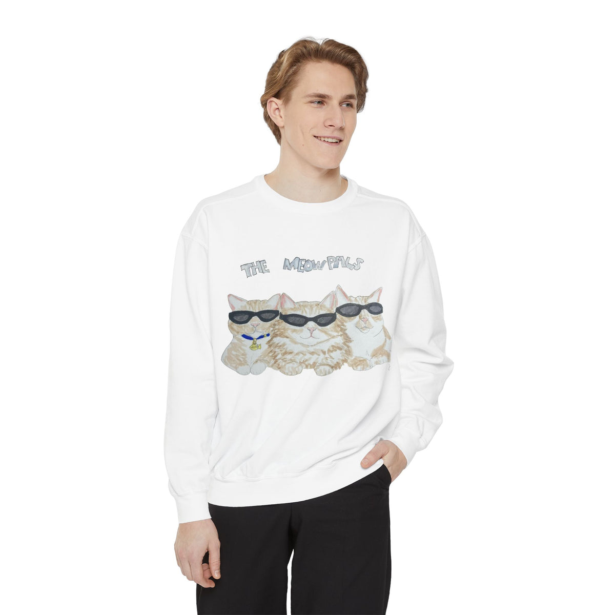 The Meowtles Cat Crewneck Sweatshirt — Cute Sunglasses Kitten Pullover