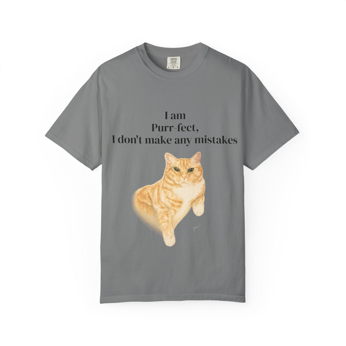 Wesley "I Am Purr-fect" T-Shirt — Orange Tabby Cat Graphic Tee