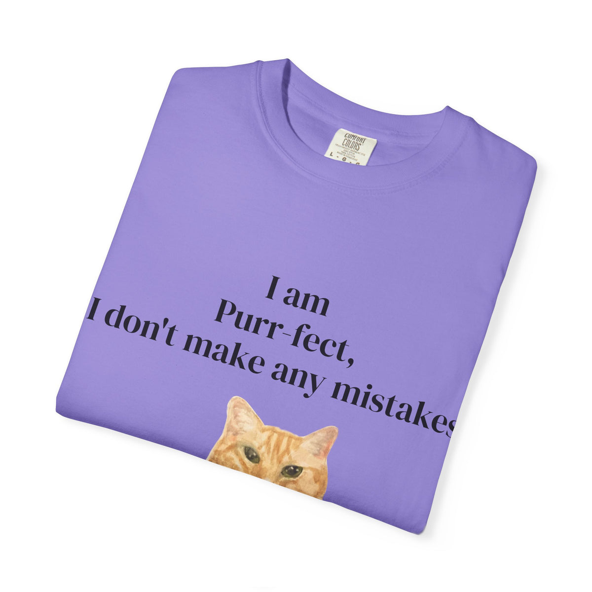 Wesley "I Am Purr-fect" T-Shirt — Orange Tabby Cat Graphic Tee