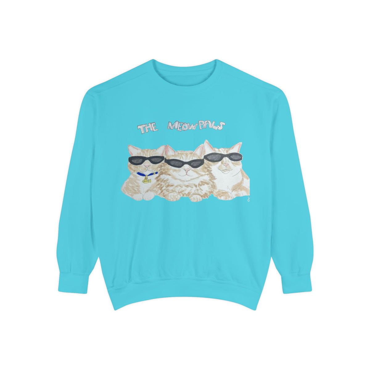 The Meowtles Cat Crewneck Sweatshirt — Cute Sunglasses Kitten Pullover