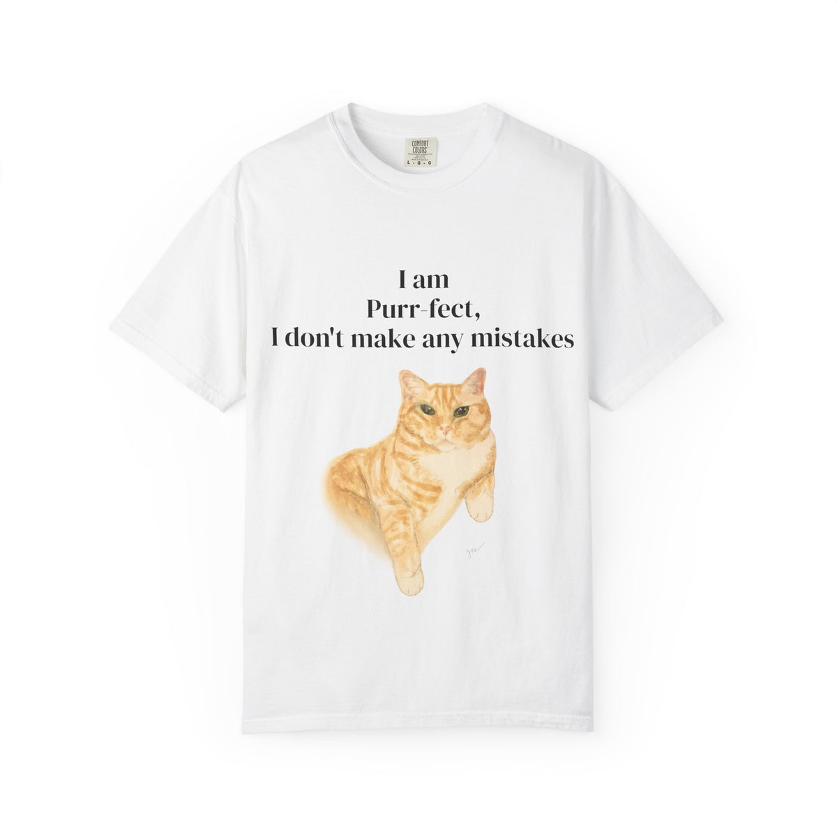 Wesley "I Am Purr-fect" T-Shirt — Orange Tabby Cat Graphic Tee