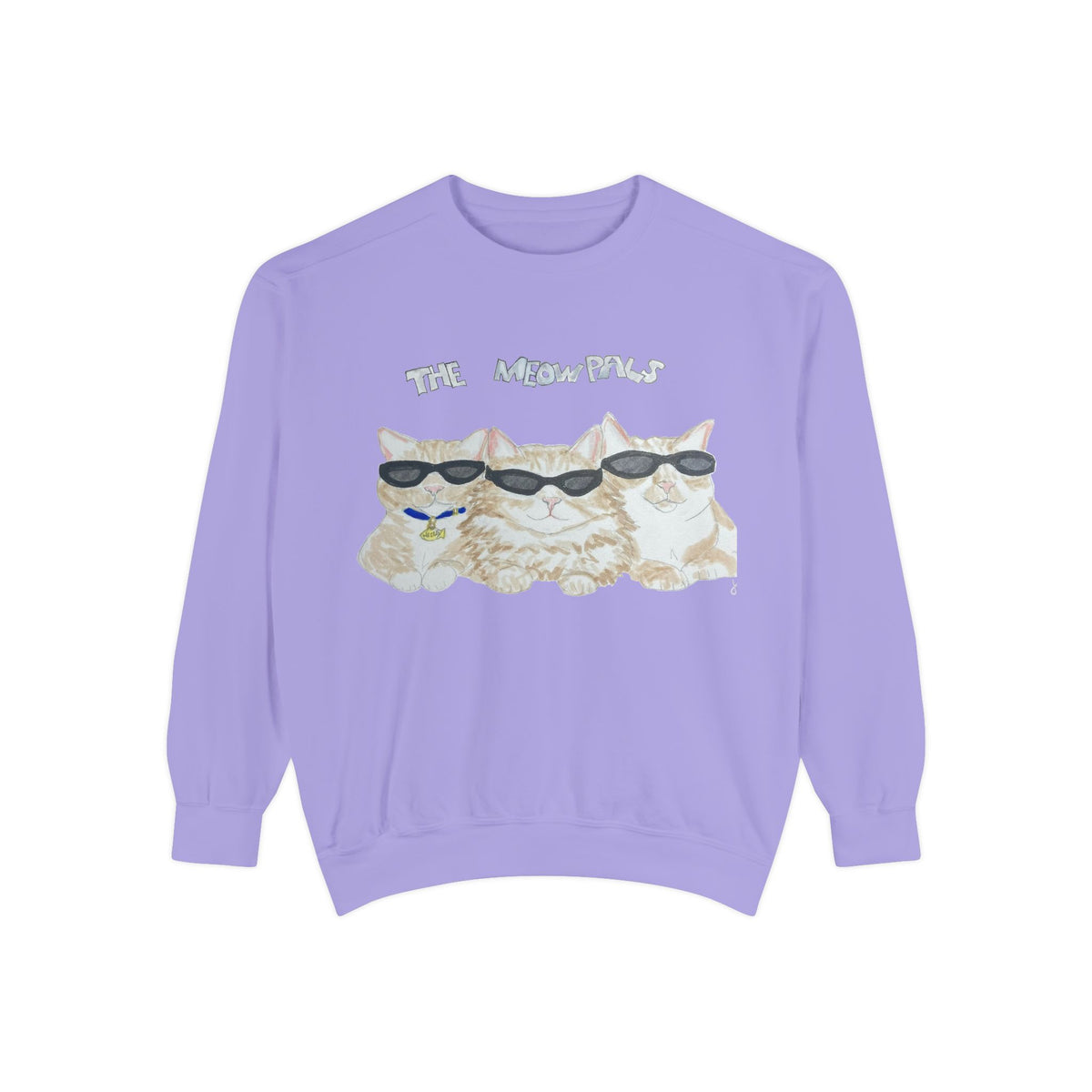 The Meowtles Cat Crewneck Sweatshirt — Cute Sunglasses Kitten Pullover