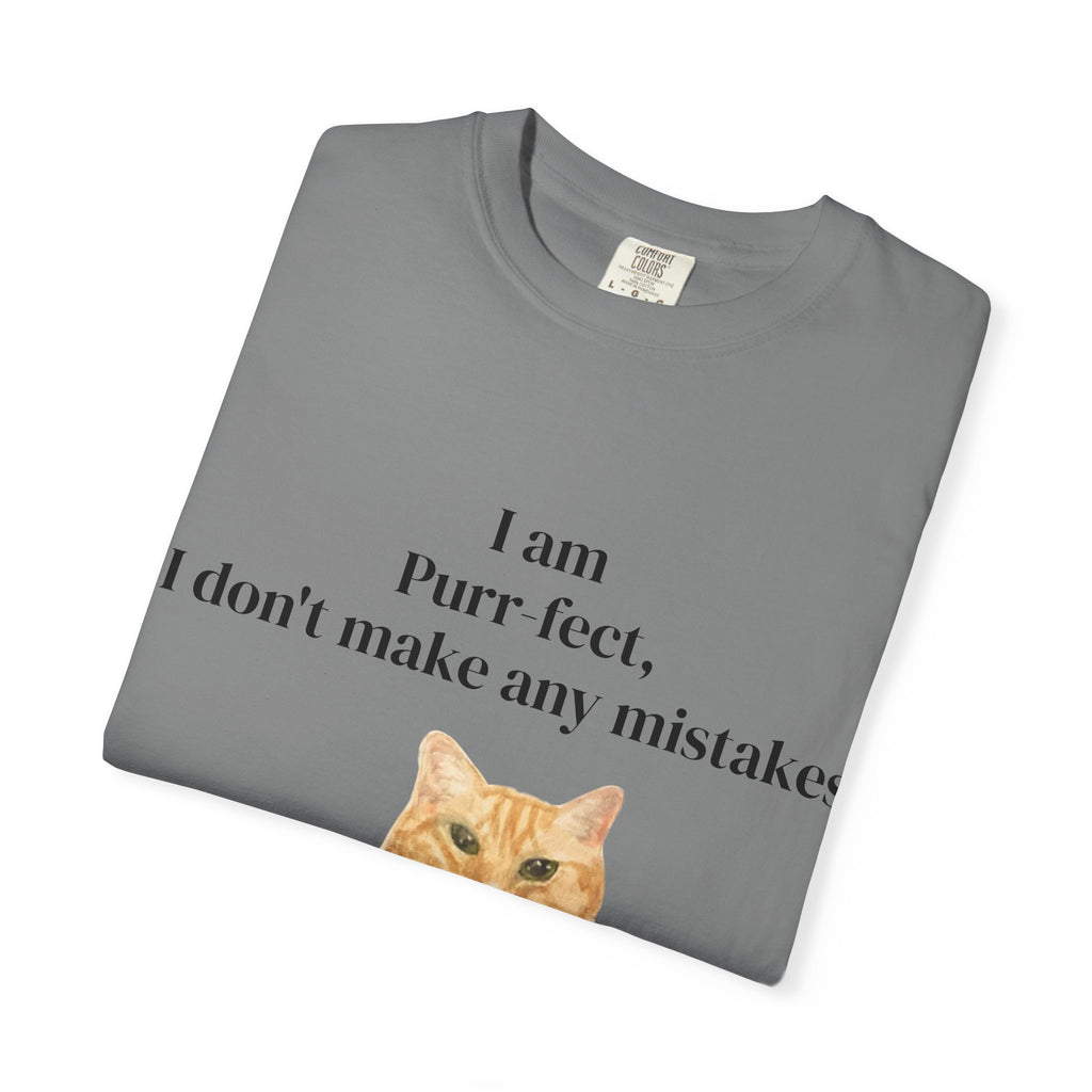 Wesley "I Am Purr-fect" T-Shirt — Orange Tabby Cat Graphic Tee