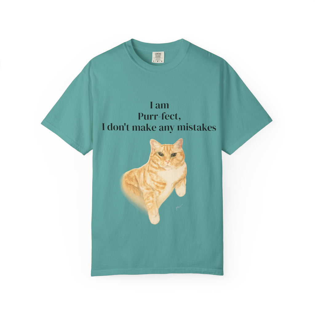 Wesley "I Am Purr-fect" T-Shirt — Orange Tabby Cat Graphic Tee