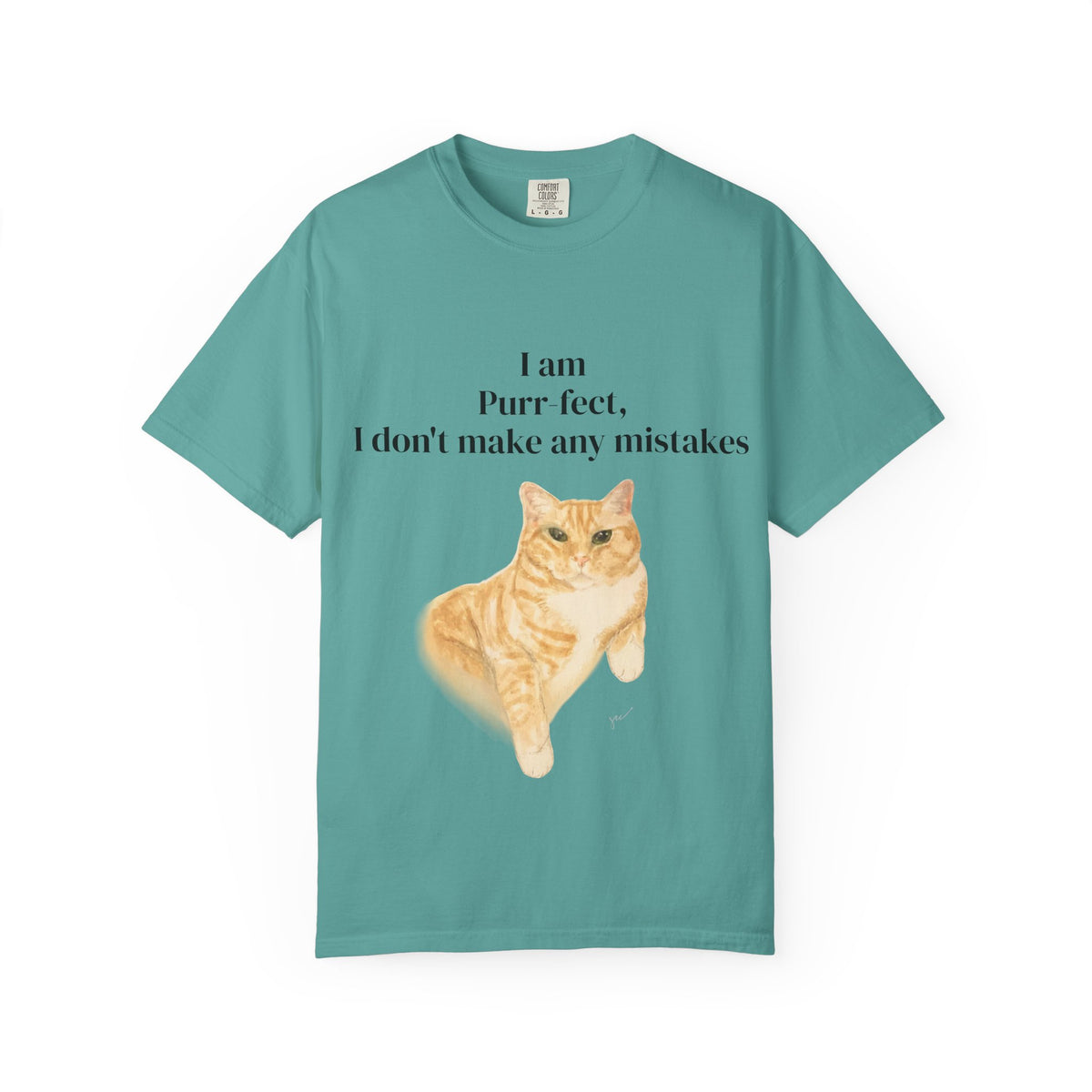 Wesley "I Am Purr-fect" T-Shirt — Orange Tabby Cat Graphic Tee