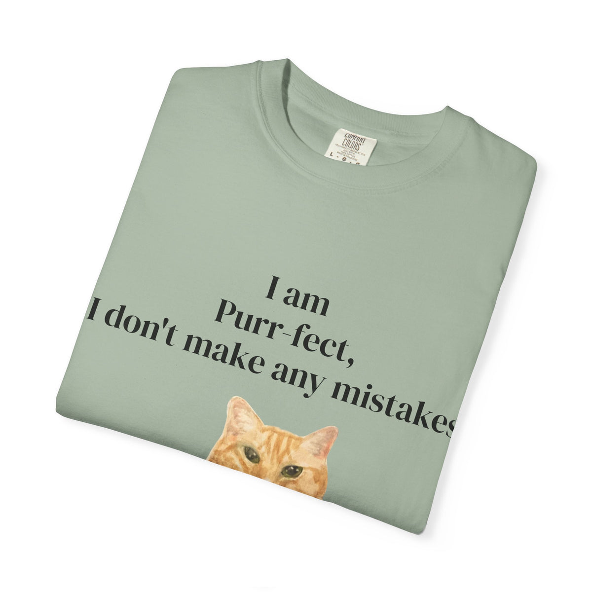 Wesley "I Am Purr-fect" T-Shirt — Orange Tabby Cat Graphic Tee