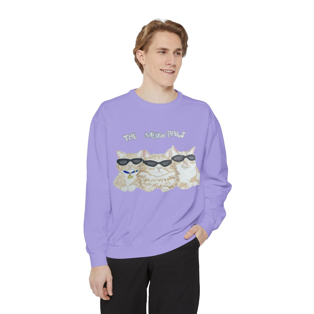 The Meowtles Cat Crewneck Sweatshirt — Cute Sunglasses Kitten Pullover