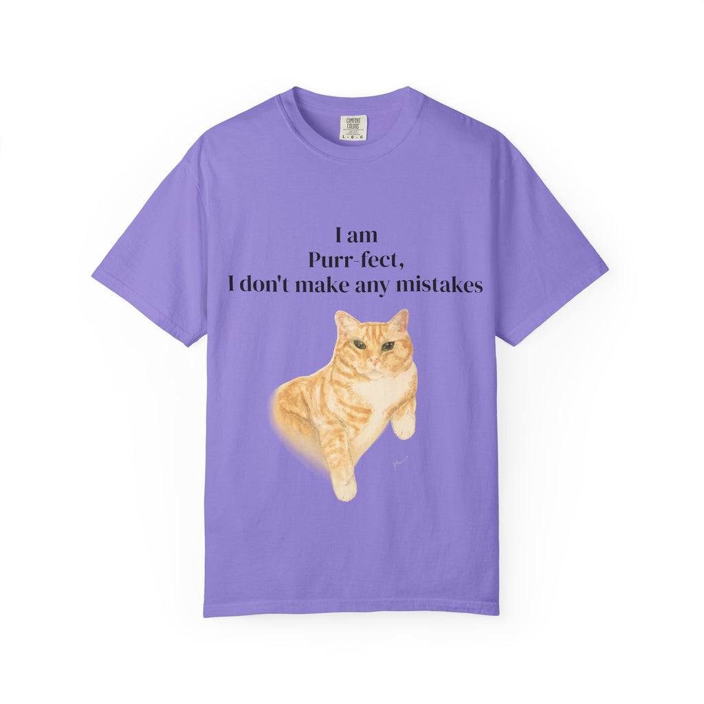 Wesley "I Am Purr-fect" T-Shirt — Orange Tabby Cat Graphic Tee