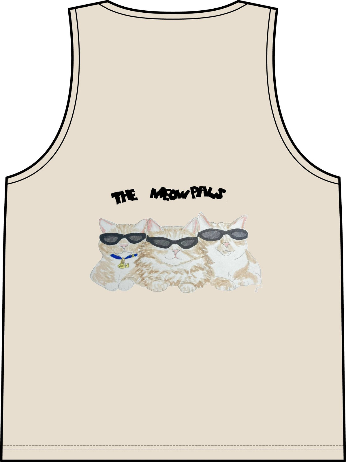Cat in Tub Tank Top — "I don't do Mondays, I do tubs." Organic Rib Tank