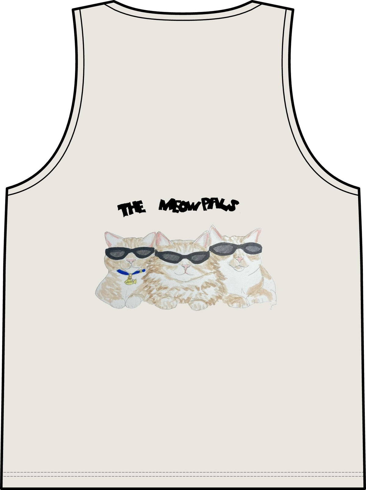 Cat in Tub Tank Top — "I don't do Mondays, I do tubs." Organic Rib Tank
