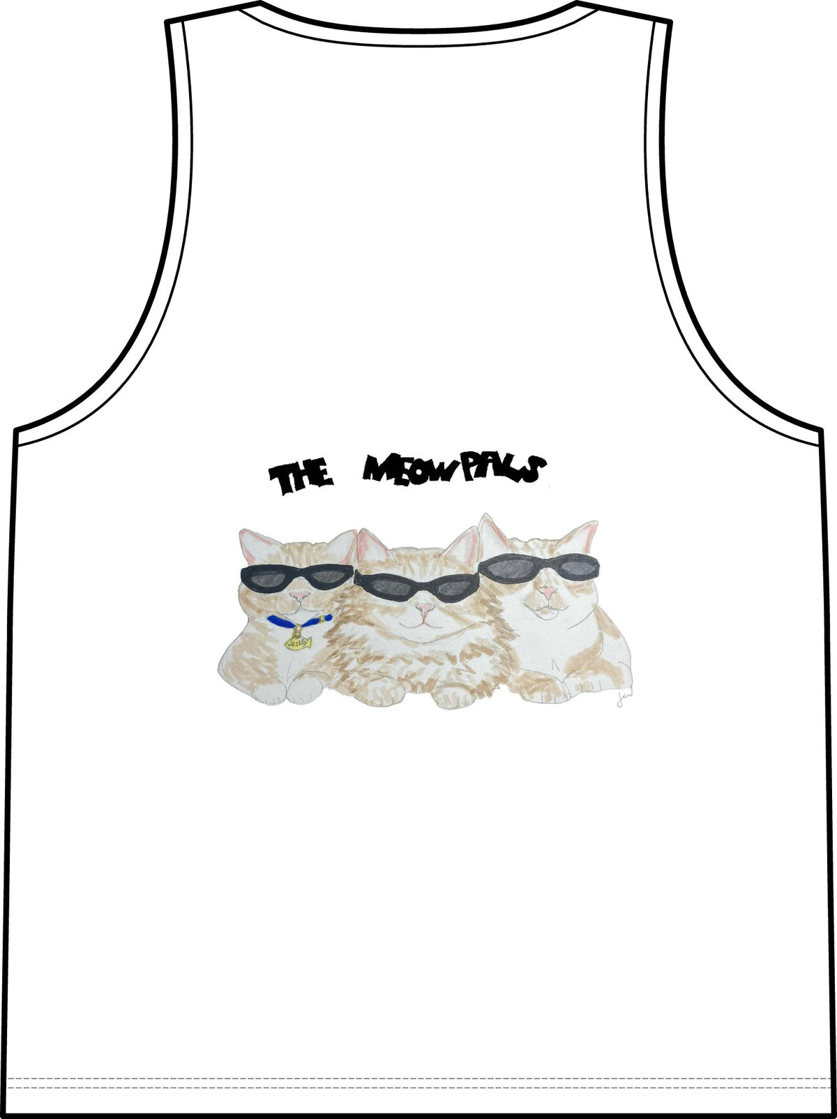 Cat in Tub Tank Top — "I don't do Mondays, I do tubs." Organic Rib Tank