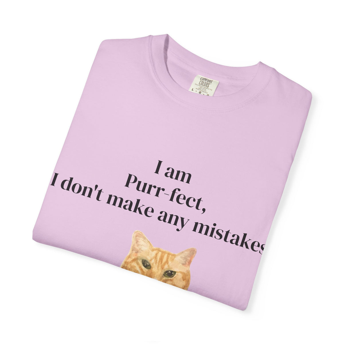 Wesley "I Am Purr-fect" T-Shirt — Orange Tabby Cat Graphic Tee
