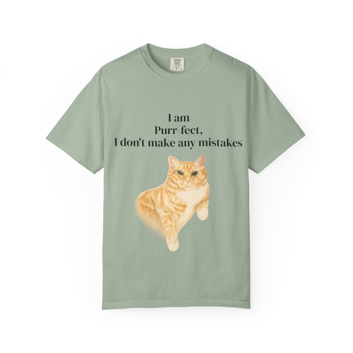 Wesley "I Am Purr-fect" T-Shirt — Orange Tabby Cat Graphic Tee